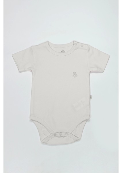 Bistyle Organik Natural Basic Style Yarım Kol Body BS17103 Ekru