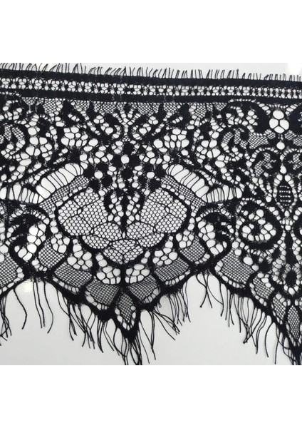 Sakallı Dantel (Kod A454) 19,5 cm 1 Adet 3 Metre Siyah -Giyim Aksesuarı-Iç Çamaşır-Abiye-Dıy indirimleri