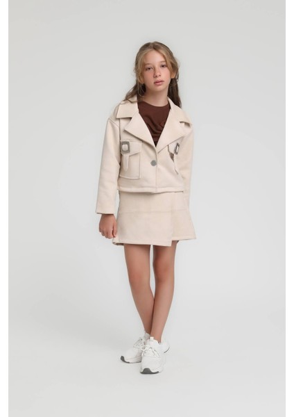 Süvet Kız Ceket - Bej