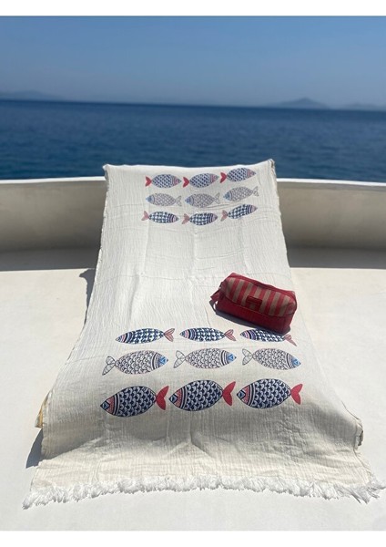 Müslin Pamuk Peştemal ve Plaj Havlusu - Ahtapot Baskı Tekniği Su Emici Şık Tasarım Banyo Havlusu fiyatları