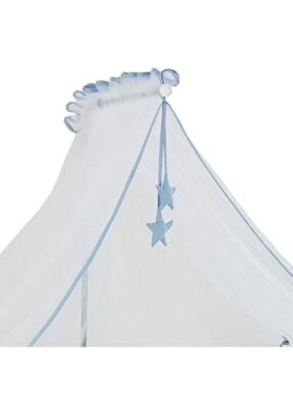 Mavi Yıldızlı Beşik Cibinliği ve Cibinlik Aparatı