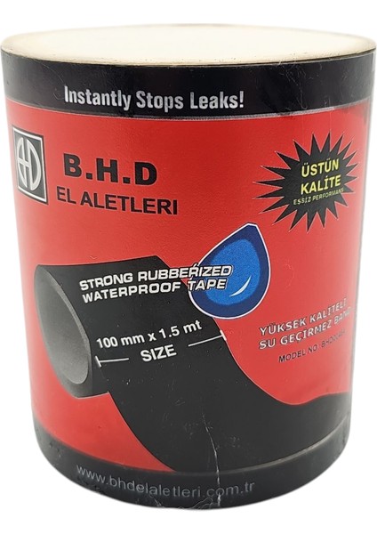 B.h.d BHD00484 1.5m 100MM Yüksek Kaliteli Su Geçirmez Siyah Bant fiyatları