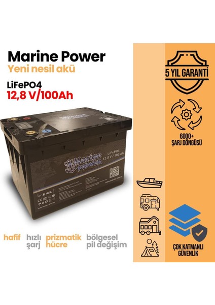 12V 100AH Lityum Lifepo4 Akü