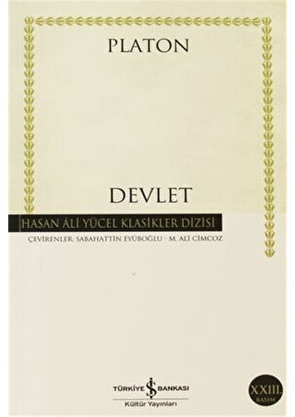 Platon'un Devlet Eserinin Klasik İncelemesi