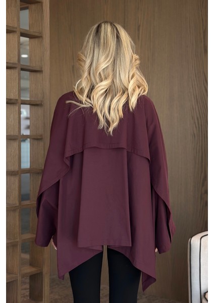 Mürdüm Pelerin Model Trençkot - 7603 modelleri