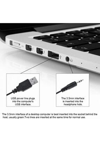 Bilgisayar Hoparlörü Pc Laptop Notebook 1+1 Ses Sistemi 3.5mm Jack Girişli Multimedia USB Speaker indirimleri