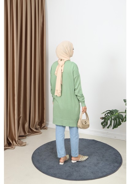 Yırtmaçlı Merserize Tunik indirimleri