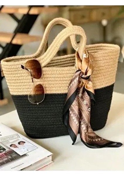 Plaj Çantası Vegan Polipropilen Materyal ile Şık Çiçekli Tasarım Kadınlar İçin