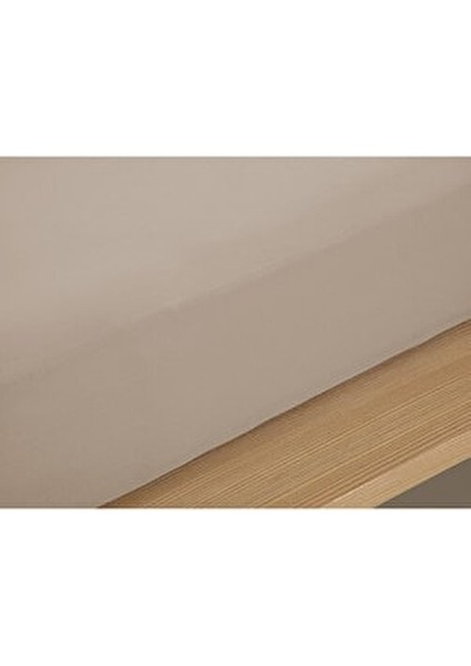 Düz Pamuklu Tek Kişilik Çarşaf 160X240 cm Kahve Köpüğü fiyatları