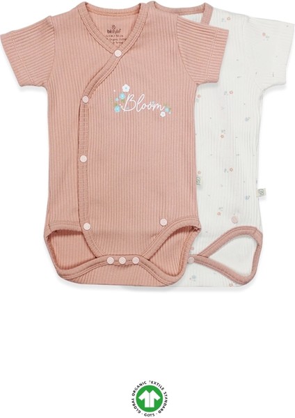 Bistyle Bloom Rose 2'li Yarım Kol Badi 17119 Ekru Gül Kurusu