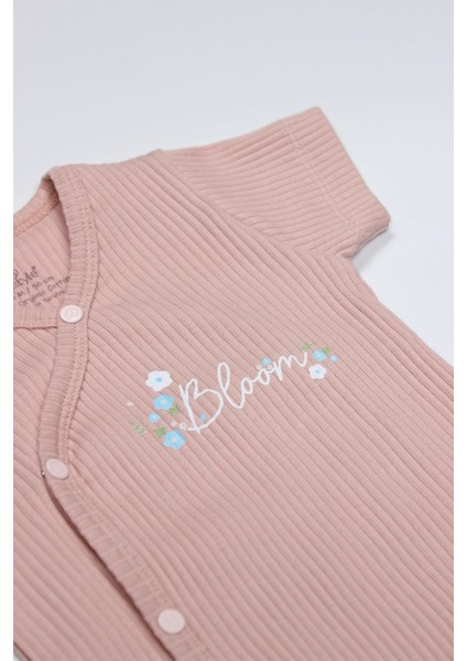 Bistyle Bloom Rose 2'li Yarım Kol Badi 17119 Ekru Gül Kurusu