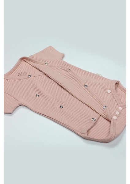 Bistyle Bloom Rose 2'li Yarım Kol Badi 17119 Ekru Gül Kurusu