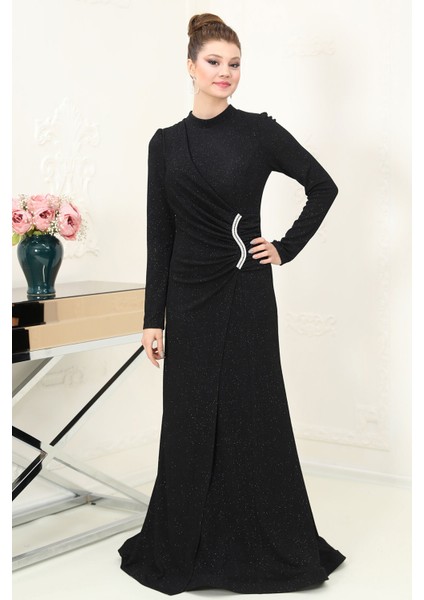 Parıltılı Sahra Tesettür Abiye