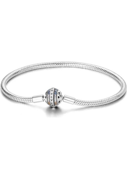 Forever Gökkuşağı Taşlar Gümüş Bileklik modelleri