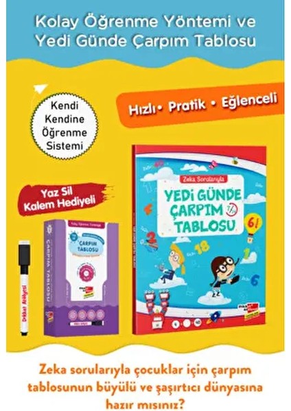 Çarpım Tablosu 2’li Set Yazar Hüseyin Demir 6-8 Yaş İçin Eğlenceli