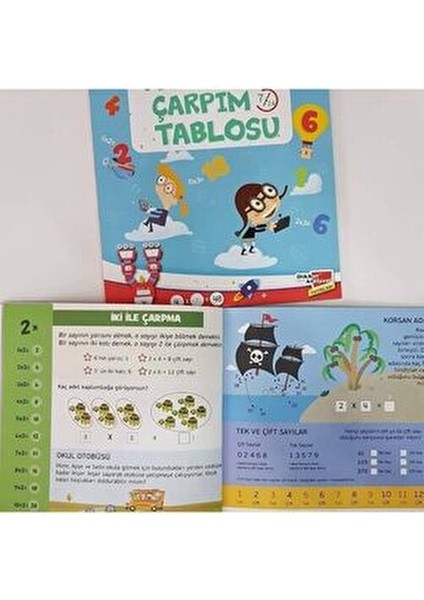 Çarpım Tablosu 2’li Set Yazar Hüseyin Demir 6-8 Yaş İçin Eğlenceli