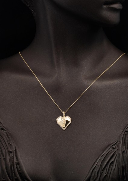 Kristal Kalp 14 Ayar Altın Kolye fiyatları