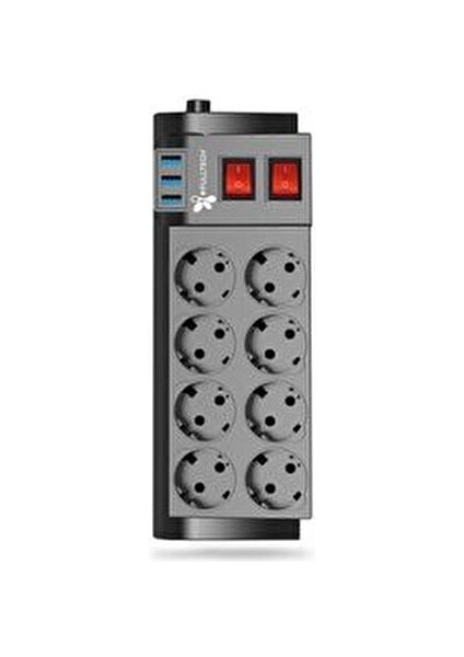 Blic 2 M Uzatma Kablosu Çoklu Priz Termal Akım Korumalı 8'li Priz 3 Usbli fiyatları