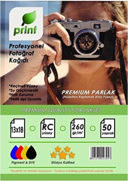 Epson L3250 Fotoğraf Kağıdı Premium Parlak 260 gr 13X18 50 Yaprak fiyatları