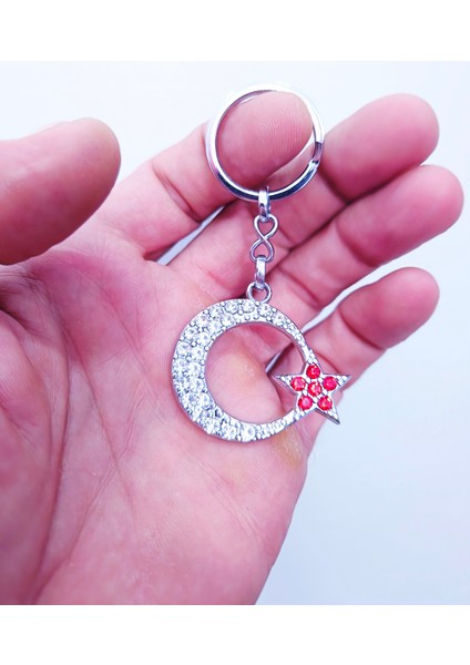 Anahtarlık Çanta Aksessuarı Taşlı Ay Yıldız Anahtarlik fiyatları