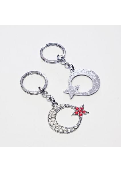 Anahtarlık Çanta Aksessuarı Taşlı Ay Yıldız Anahtarlik modelleri