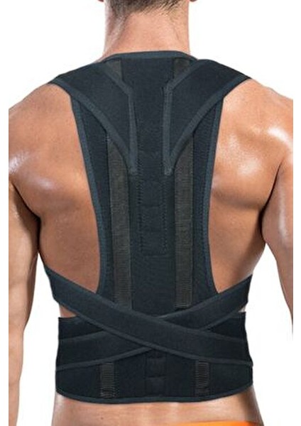 Dik Duruş Korsesi Kadın Erkek Ortopedik Durmak Için Sırt Korse Kamburluk Önleyici Bel Siyah indirimleri