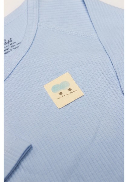 Bistyle Organic Modal Flying Balloons Kruvaze Uzun Kol Body BS17121 Mavi modelleri