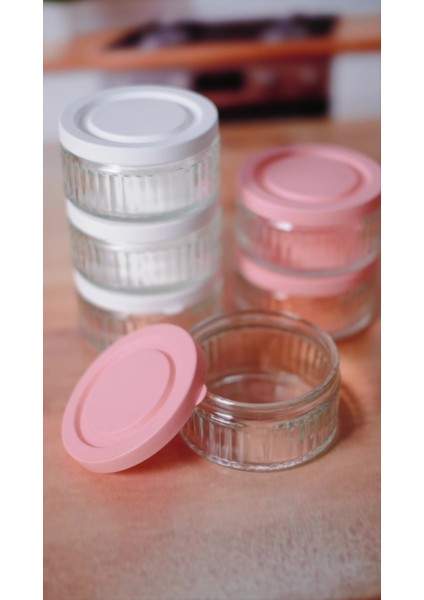 Elite 6'lı Hava Geçirmez Cam Kahvaltılık Seti - 140 cc | Beyaz Kapaklı, Sızdırmaz Saklama Kabı 1 Adet fiyatları