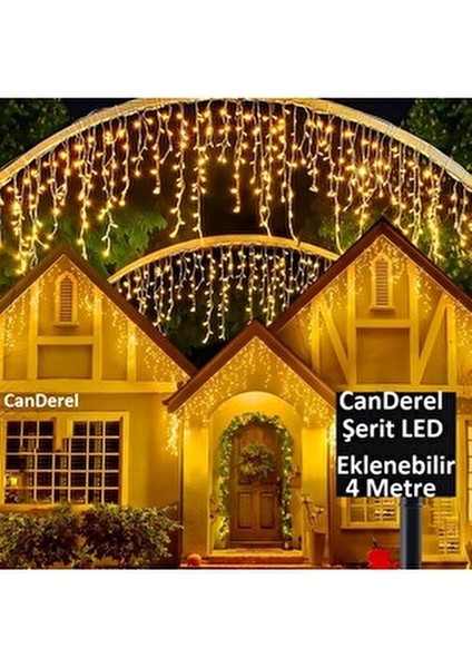 8 Fonksiyonlu Perde LED Işık 4 Metre Genişlik 50X60X70 Saçak Gün Işığı - 96 Ledli Saçaklı LED indirimleri