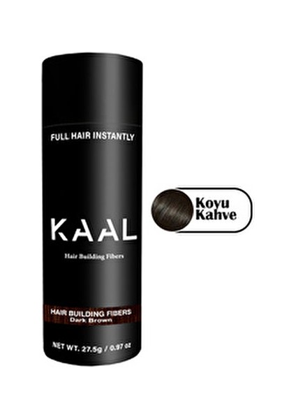 Kaal Toppik 27,5 gr Koyu Kahve (Dark Brown) Amonyaksız Keratin Saç Fiberi Geçici Etki