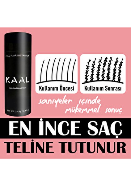 Kaal Toppik 27,5 gr Koyu Kahve (Dark Brown) Amonyaksız Keratin Saç Fiberi Geçici Etki indirimleri