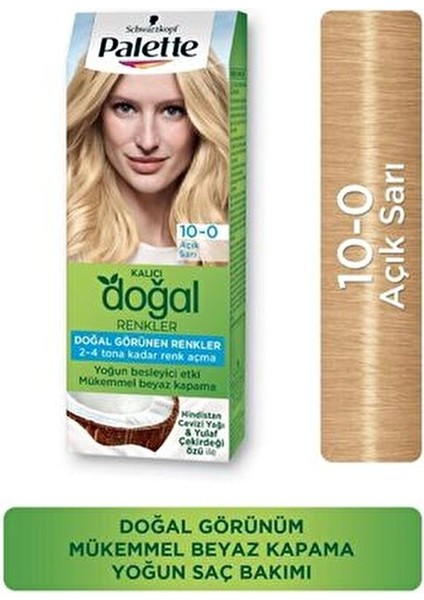 Kalıcı Doğal Renkler Saç Boyası 10-0 Açık Papatya x 3 Adet modelleri