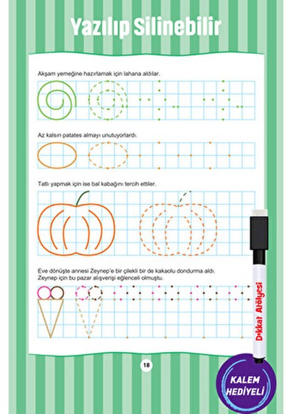 100 Etkinlikte İnce Motor Gelişimi Hikaye Anlatımlı Kitap 6-8 Yaş