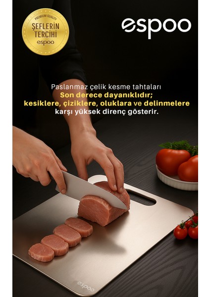 1 Adet 304 Paslanmaz Çelik Kesme Tahtası Et Sebze Doğrama Tahtası fiyatları