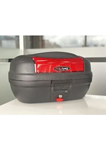 First Bag Motosiklet Çantası 48 Litre Kırmızı Reflektörlü