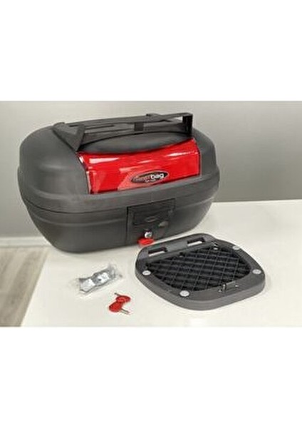 First Bag Motosiklet Çantası 48 Litre Kırmızı Reflektörlü indirimleri