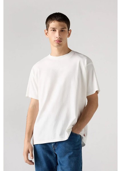 Erkek Vintage Fit Graphic Teet Archiva Baskılı Erkek Beyaz T-Shirt - A9440-0014