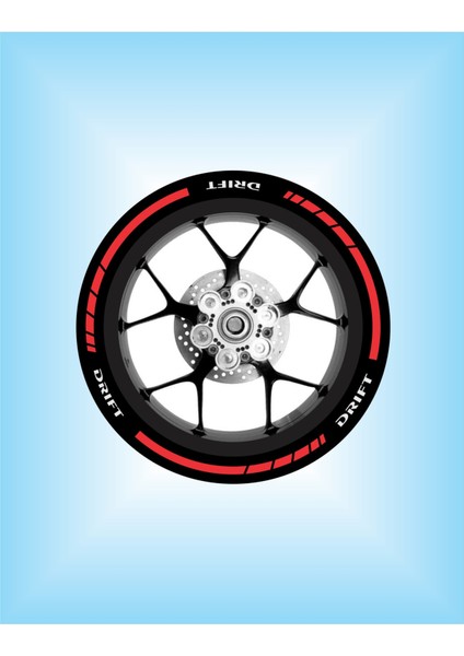 Yeni Özel Motosiklet Jant Şeridi Mondial Drift Uyumlu Uyumlu L Reklektif Kırmızı Beyaz Sağ-Sol/ön-Arka