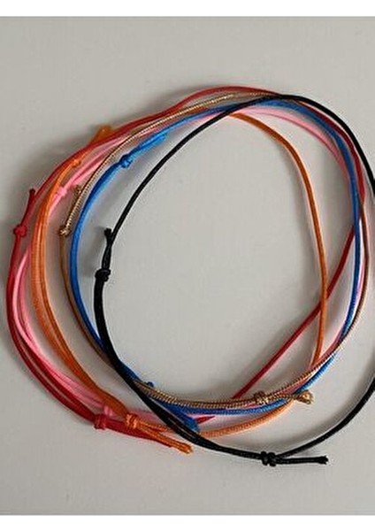 6lı Renkli İp Halhal Kadınlar İçin Şık Tasarım İnci Detaylı