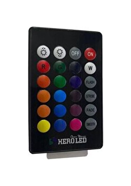 LED Lambader - Dekoratif, Rgb Kumandalı Çok Renkli, Yuvarlak Ayaklı LED Işık - LED Lamba