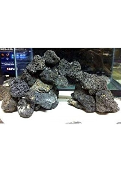 Akvaryum Lav Kayası Siyah 8-10 cm 10 Adet