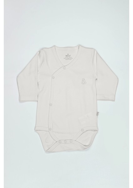 Bistyle Organik Natural Basic Style Kruvaze Uzun Kol Body BS17102 Ekru