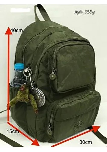 Kadın Sırt Çantası Yağmur Suyu İtici Özellikte Geniş Hacimli Tekstil Kumaş