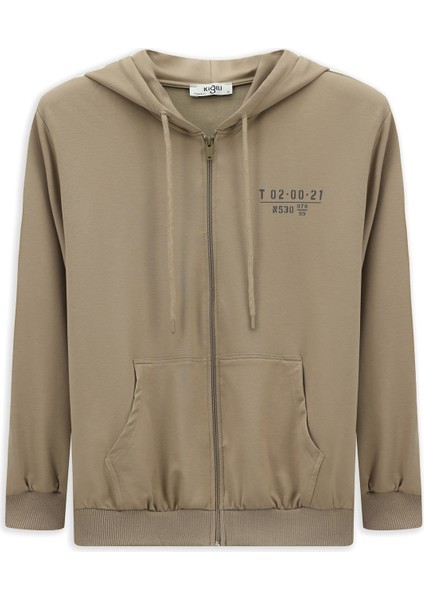Kapüşonlu Fermuarlı Regular Fit Sweatshirt