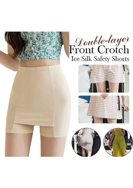 Çift Katmanlı Etek Altı Şort Korse Kadın 4432