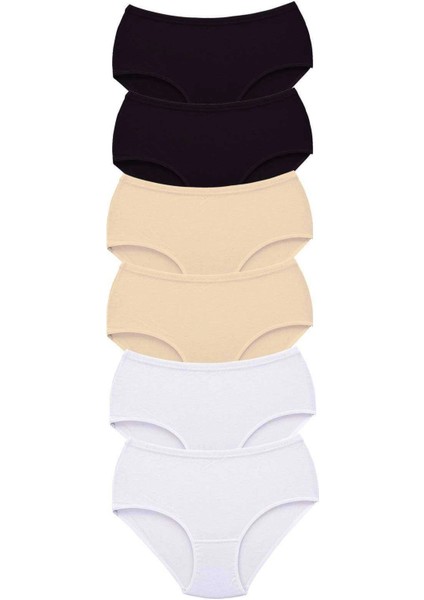 6 Adet Tutku Kadın Yüksek Bel Bato Kalın Lastik Külot S15
