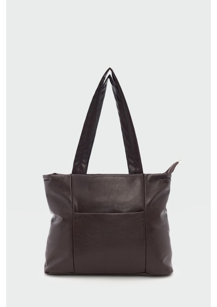 Morgan Deri Omuz Çantası Kahve