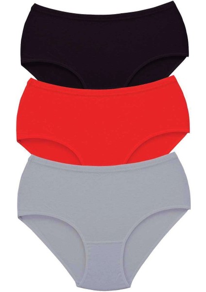 3 Adet Tutku Kadın Yüksek Bel Bato Kalın Lastik Külot S2