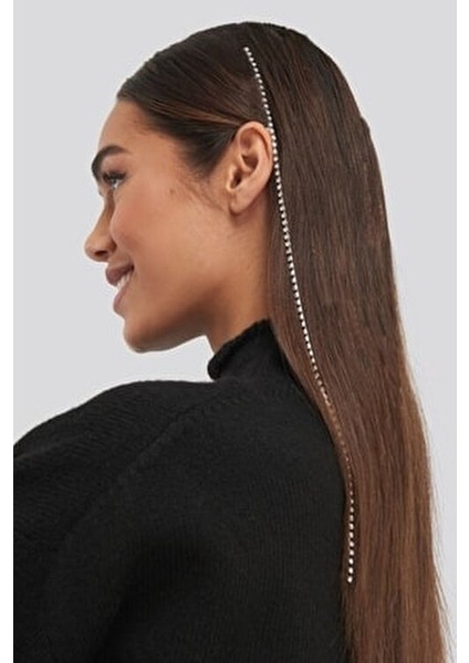 Kadın Rhinestone Zirkon Taşlı Saç Zinciri 1 Parça Şık Tasarım ile Göz Alıcı Kullanım