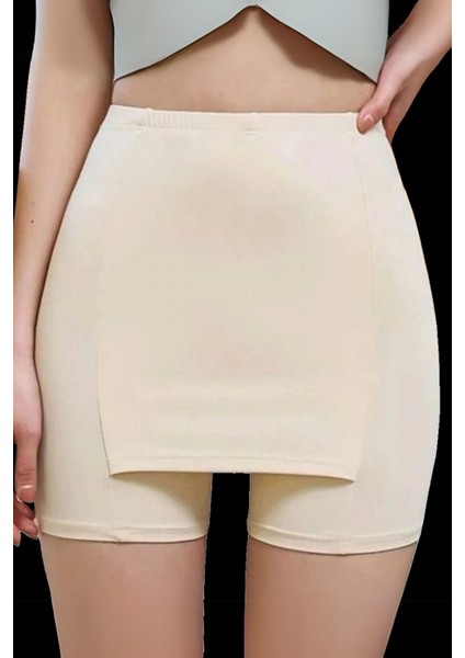 Çift Katmanlı Etek Altı Şort Korse Kadın 4432
